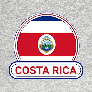 Costa Rica Country Badge - Costa Rica Flag T-Shirt